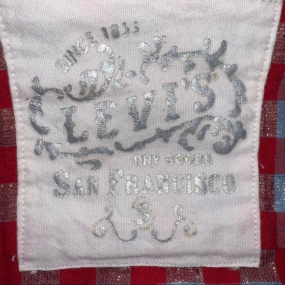 Levi's Women's 3/4 Length Sleeves Plaid Button Down Shirt - Picture 4 of 9